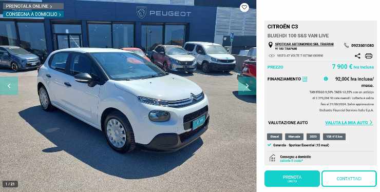 Citroen C3 prezzo e dettagli