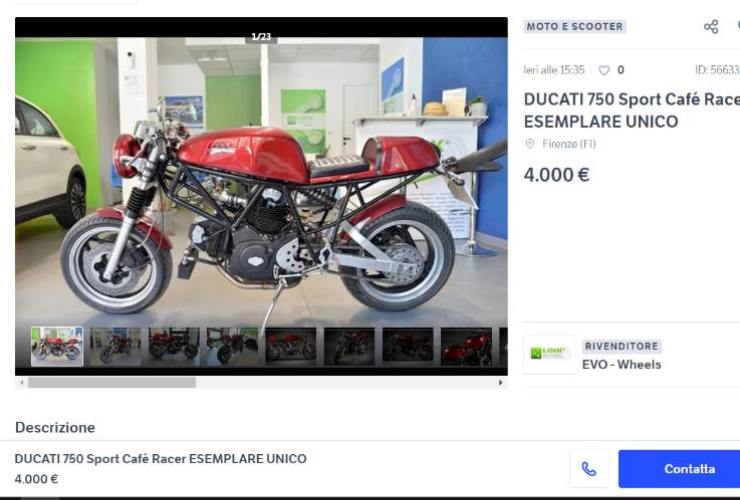 Ducati offerta modello unico