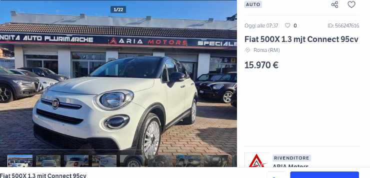 FIAT 500X prezzo e dettagli