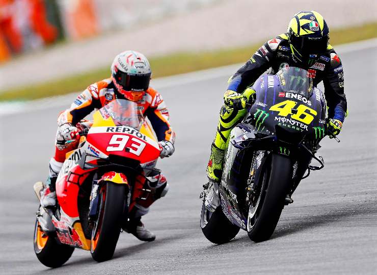 Marc Marquez e Valentino Rossi sfide estreme