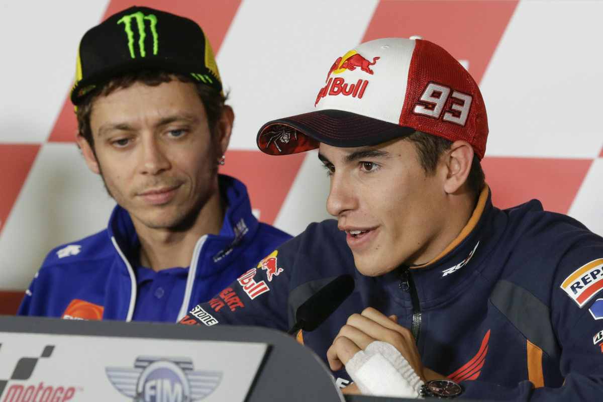 Valentino Rossi e Marc Marquez che frecciata