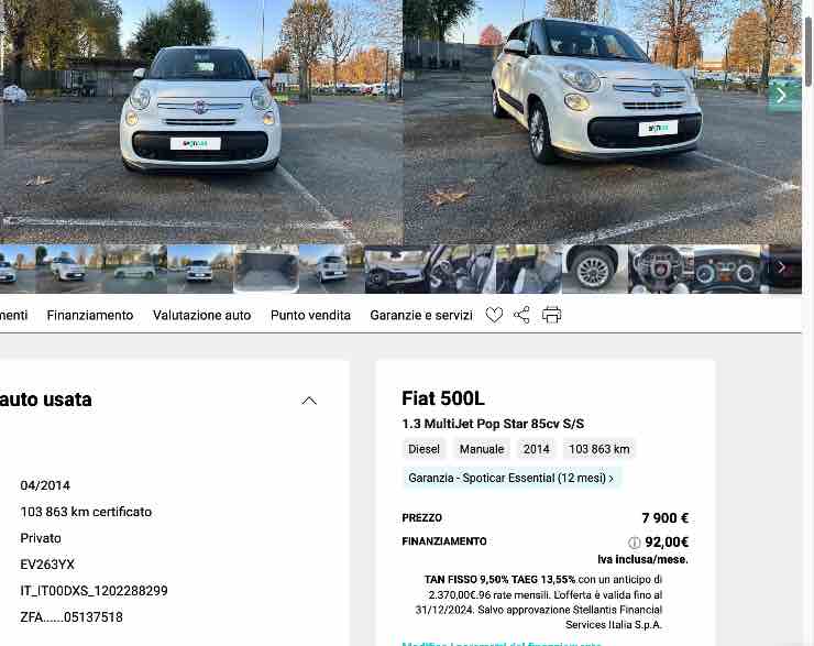 FIAT 500L prezzi e dettagli