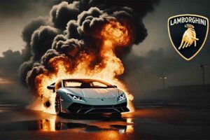 Una Lamborghini prende fuoco in strada: dramma in pubblico, la scena è da incubo (VIDEO)