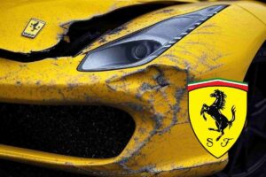 Una Ferrari prende una botta pazzesca: il risultato finale è davvero agghiacciante e fa venire i brividi (FOTO)